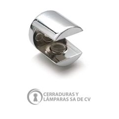 Soporte Cromo P/Vidrio 12Mm