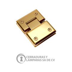 Juego Bisagra Dorada P/Cristal