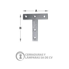 Placa De Unión T 4X4 Galvanizado