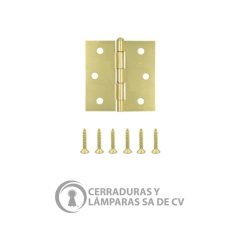 Bisagra Cuadrada 3 Latón C/T Cabeza Gota