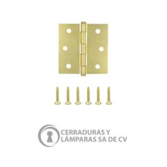 Bisagra Cuadrada Latón C/T Cabeza Bola Pla