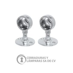Soporte 1/2 Corto Redondo Lateral Cromo