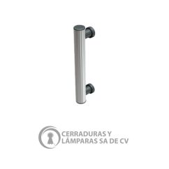Jaladera Tubular Estriada P/Puerta Blanco