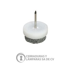 Deslizador 24Mm Plástico Blanco Gris