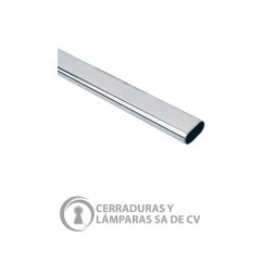Tubo Oval Cromado Imp.Tramo 3 Metros.
