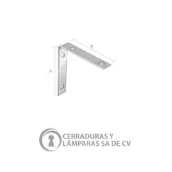 Escuadra 100 X 100 X 20 X 2Mm Zinc Galvanizado