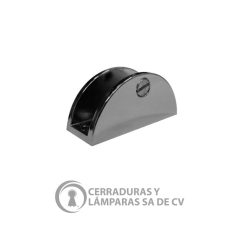 Soporte Clip/Cristal 8Mm Cromo