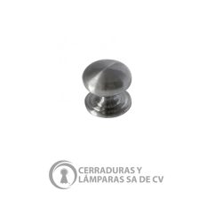 Botón 22Mm Níquel Satinado C/Níquel Brillante