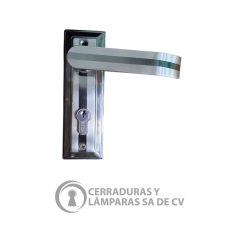 Cerradura P/Entrada Níquel Satinado N.Negro