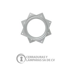 Base Giratoria Cuadrada Diámetro 15Cm Galvanizado