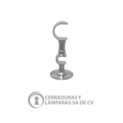 Soporte Doble Central Cromo 1 -1/2