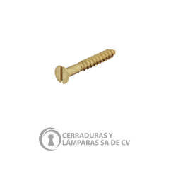 Tornillo P/Madera Latón 02.5Mm 20Mm L
