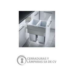 Cubo Eurocargo 45 Gris 2X35L Cierre Suave