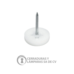 Deslizador Plástico Blanco 13Mm.