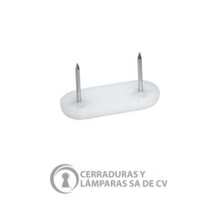 Deslizador Plastico Blanco 44X16Mm