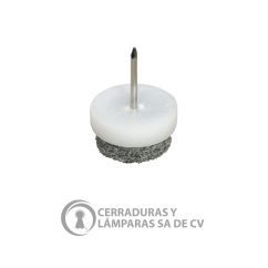 Deslizador 20Mm Plástico Blanco Gris