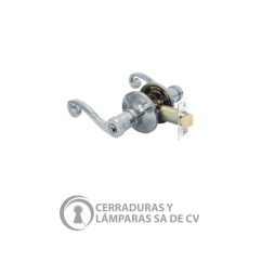 Cerradura Manija Saura Tubular, Recámara, Latón Brillante