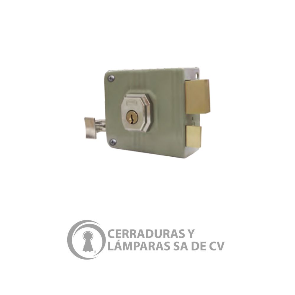 Cerradura Para Sobreponer, Modelo 675 Cl (Clásica), Izquierda, Acabado Beige, Caja 10 Piezas