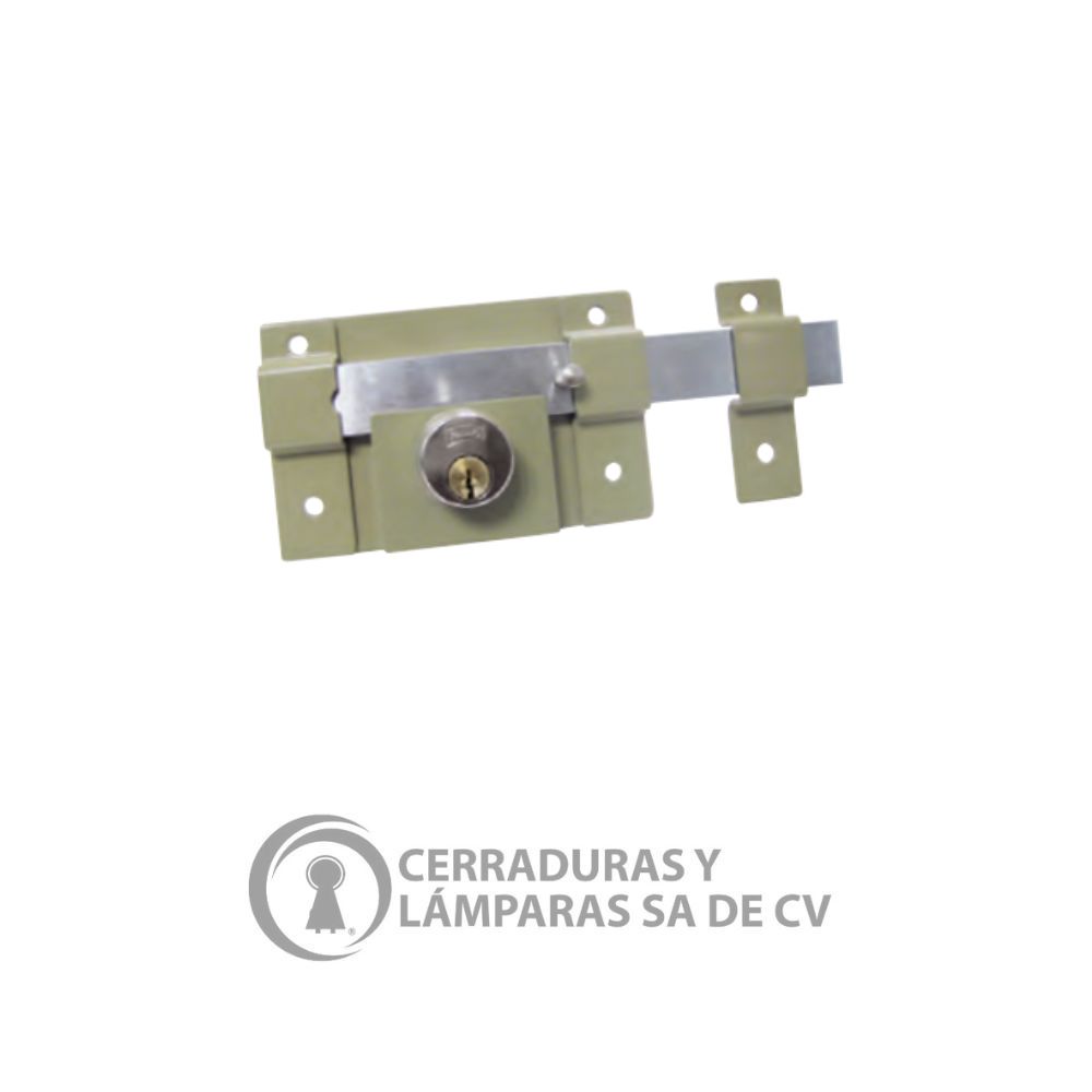 Cerradura Para Sobreponer, Modelo Cortina 700 Dc, Acabado Beige, Caja 6 Piezas