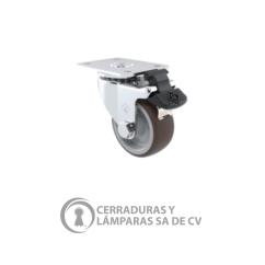 Rodaja Estandar 2 Placa Freno Rueda Hule Termoplastico Buje Café