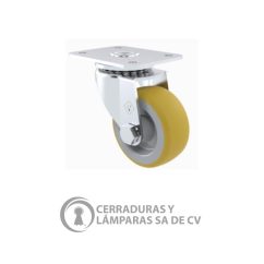 Rodaja Estandar 2 Placa Rueda Hule Termoplástico Amarilla