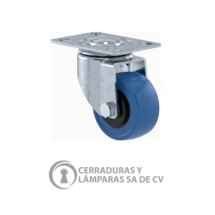 Rodaja Inserto 2 Giratoria Rueda Azul Pehd Plástico A