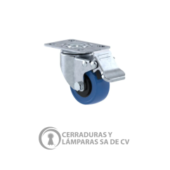 Rodaja Inserto 2 Giratoria Ft Rueda Azul Pehd Plástico