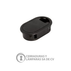 Pasacable Oval Negro
