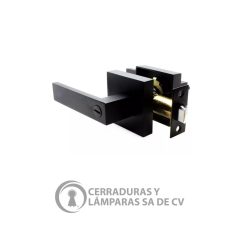 Cerradura Inox. Milan Baño Negro Mate